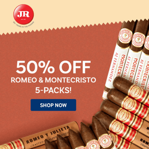 Grab 'em while you can! 50% off Romeo and Monte 5-packs