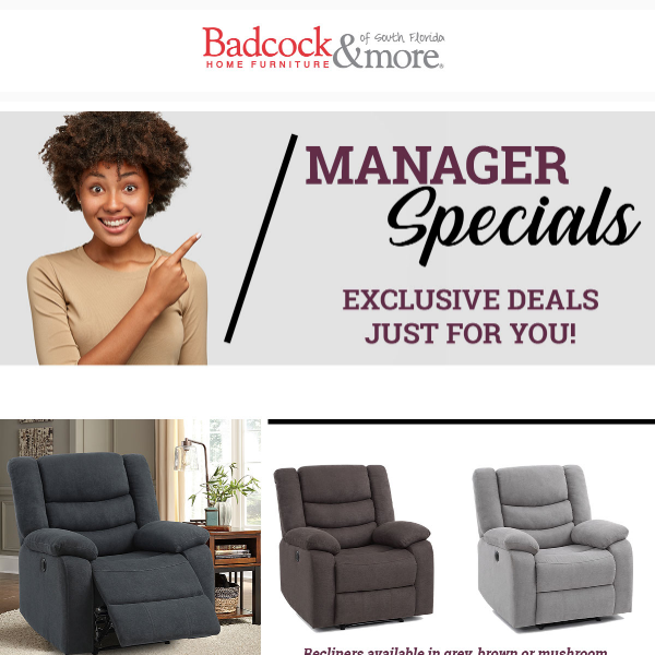 These Manager Specials ARE STEALS!