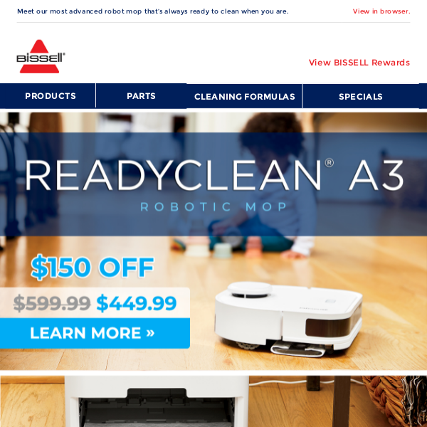 New product alert: ReadyClean® A3 robotic mop is here and on sale! - Bissell