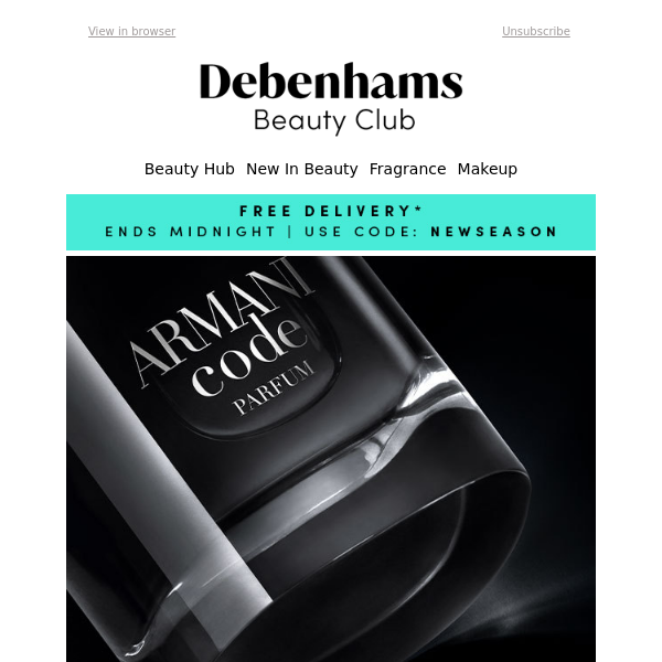 New in: Armani Code Le Parfum - Debenhams Ireland