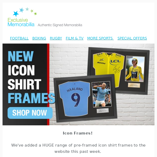 NEW Icon Shirt Frames! 👋