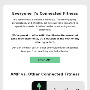 AMP: the most affordable connected fitness option