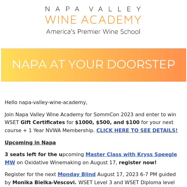 SommCon 2023 Subcribe & Share - Wine a $1000 Gift Certificate toward your next WSET Course -  Rocking the 90's Bordeaux vs Napa Valley !