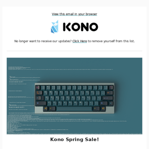 Final Day for The Seacrets Artisan GB, Spring Sales Live! - Kono Store