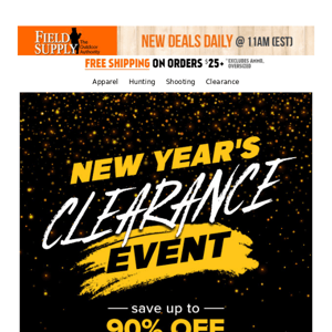 🎉New Year Clearance Event: making room for new deals!