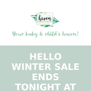 HURRY OUR SALE ENDS TONIGHT!