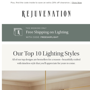 FREE shipping on lighting—just a few days left to save