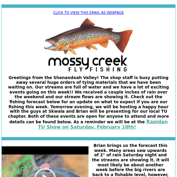 Mossy Creek Fly Fishing - Latest Emails, Sales & Deals