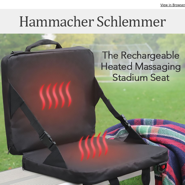 The Rechargeable Heated Massaging Stadium Seat