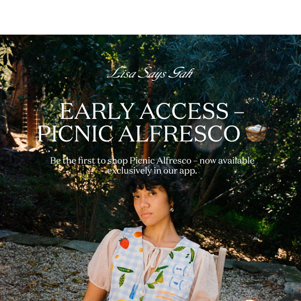 EARLY ACCESS – Get Picnic Alfresco first! 🧺
