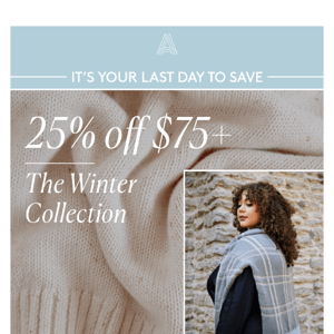Last day for winter savings ❄️