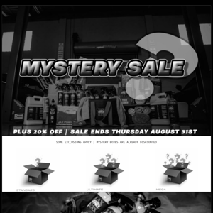 2 Days Remaining - 20% Off & Mystery Bags!