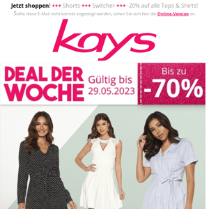 Bis zu -70% auf ausgewählte Kleider ♡