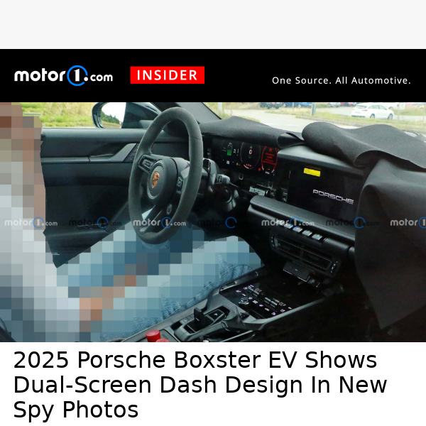 Porsche Boxster EV Spy Photos Show Two Huge Screens