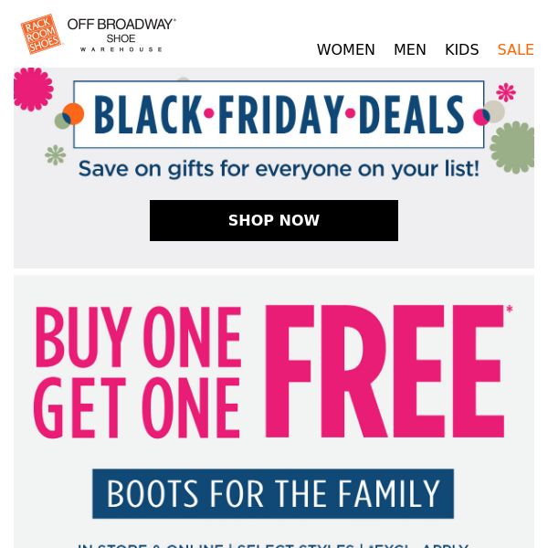 Rack room shoes store black friday sale