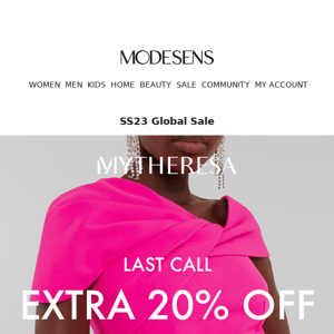 Last Call: Extra 20% off Sale Items at Mytheresa