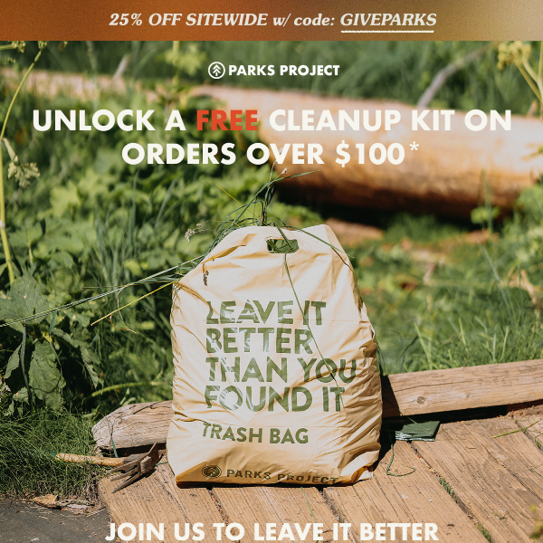 CYBER MONDAY: 25% Off Sitewide + FREE cleanup kit on orders over $100! 🏞️