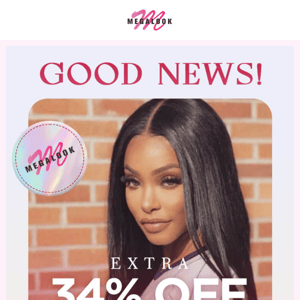 [Good News] Extra 34% OFF for You!💥