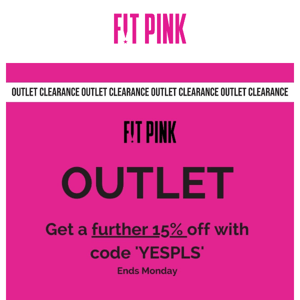 Extra 15% Off Outlet😲