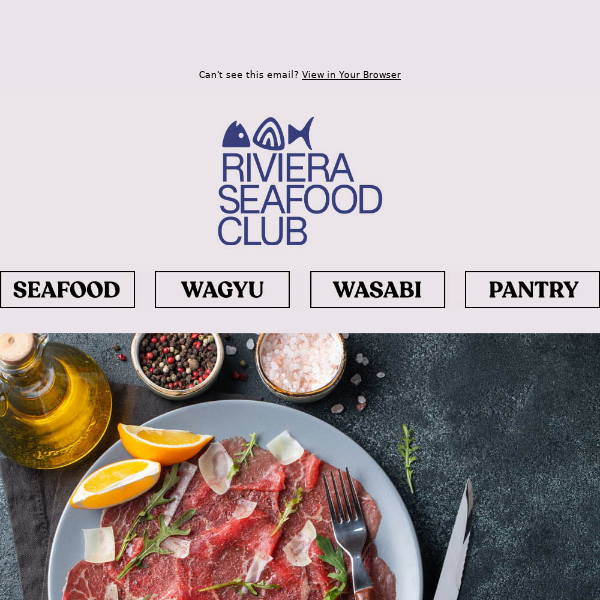 New Recipe: Wagyu Carpaccio with Truffle Oil + SAVE 15% on Wagyu, Bluefin Otoro & More!