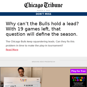 Why can’t the Bulls hold a lead?