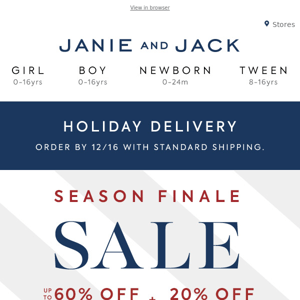 Last day for holiday delivery + 20% off gifts