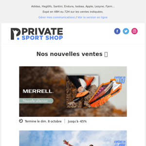 Nouvelle sélection Merrell, jusqu'à -65%