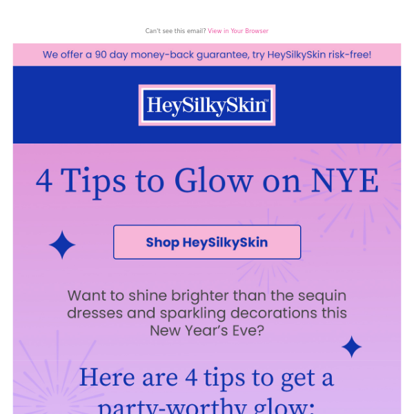 Here’s how to gLoW on NYE ✨