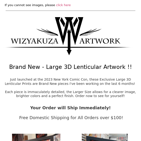 LAST CHANCE! 50% OFF NEW LARGE 3D ARTWORK!