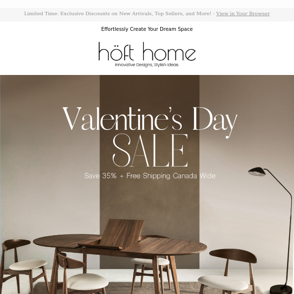 Valentine Day Sale: Up to 35% off + Free Shipping