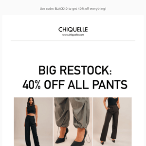 BIG RESTOCK: 40% OFF ALL