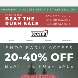 20-40% Off Is Happening Now 🚨 Shop Early Access & Beat The Rush ✅