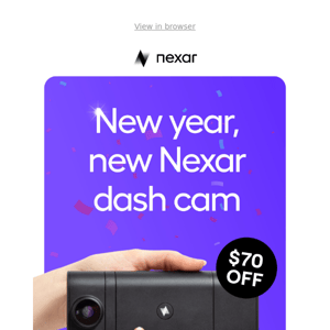 New Year, New Dash Cam | $70 OFF