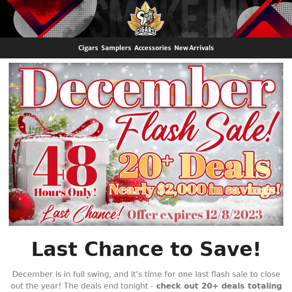 Final Call for December Flash Sale