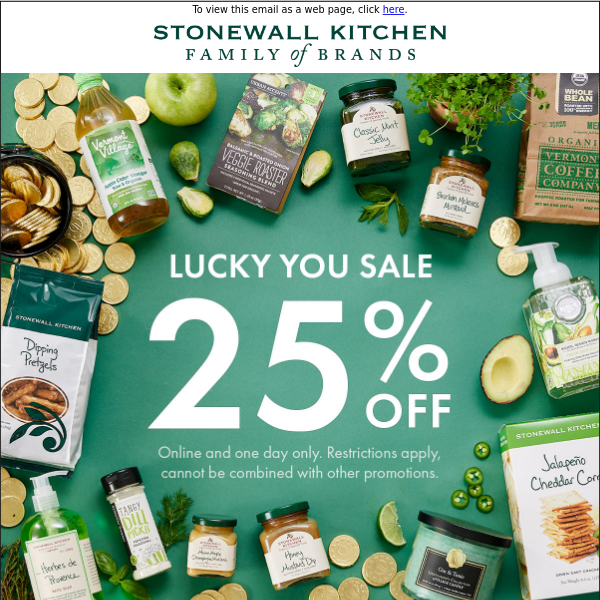 Lucky You! Enjoy 25% OFF Your Entire Purchase