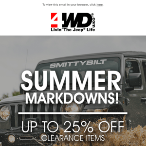 👉🏼 Up To 25% Off Our Summer Markdowns 