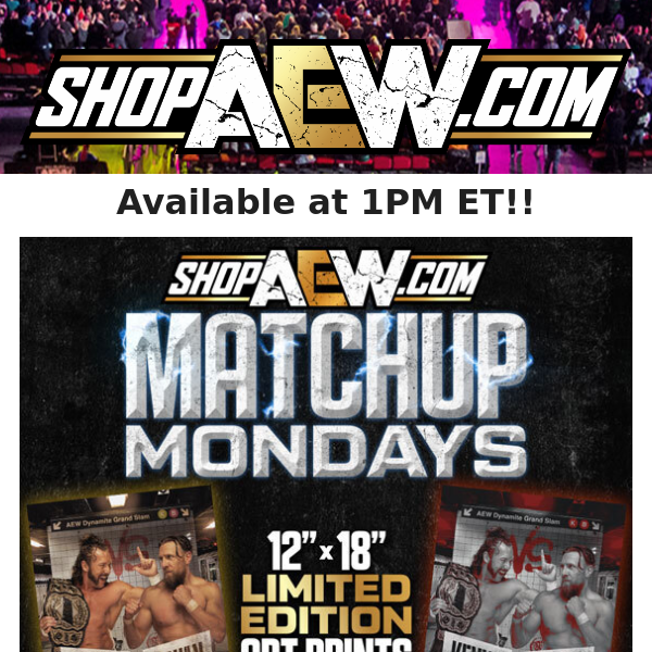 Kenny Omega vs Bryan Danielson Matchup Monday Prints Available Today