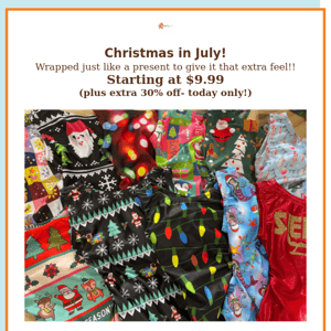 Christmas in July- Wrapped to give it that extra feeling of Christmas