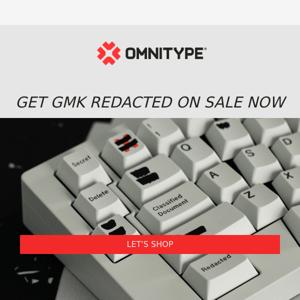 GMK Redacted on sale now 🏷️