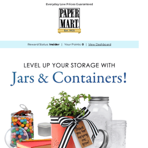 Find the Perfect Fit with Jars & Containers!