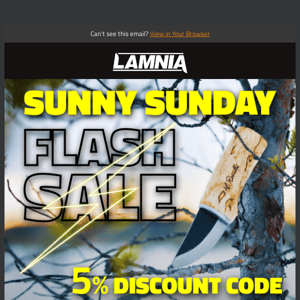 Sunday Flash Sale | 5% Discount Code