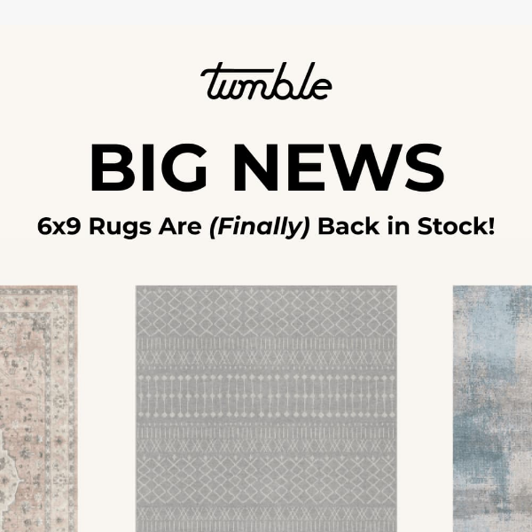 Our 6x9 Rugs Are Back in Stock!