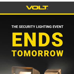 The Security Lighting Event ends tomorrow -  Last chance to save 20%!