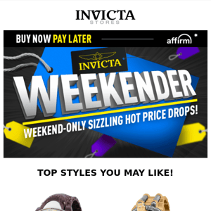 Today's Weekender Picks Include Aviator w/Leather Band At $29.90!