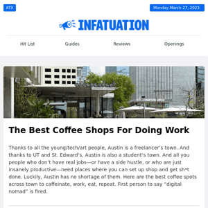 The Best Coffee Shops For Doing Work