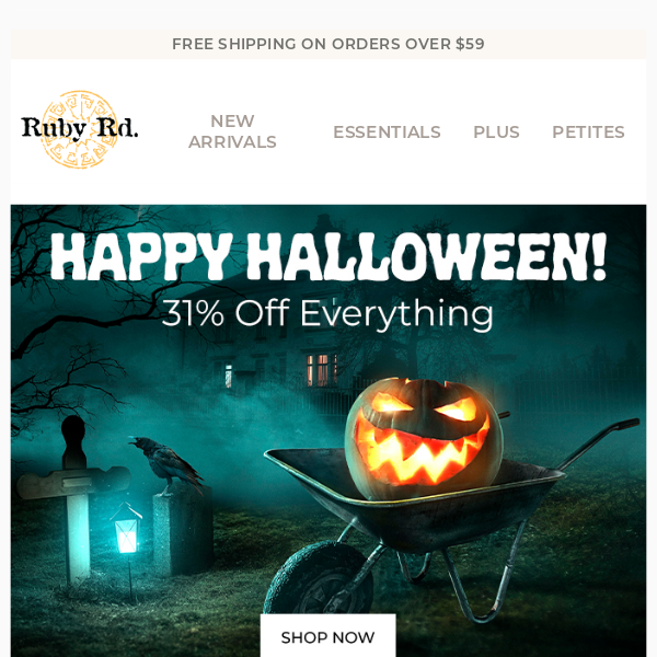 Happy Halloween! Party with 31% Off!