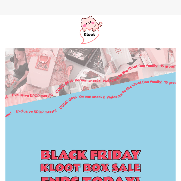 🎉Last chance: OUR KLOOT BLACK FRIDAY SALE ends soon :(