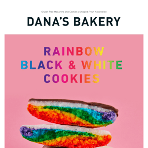 Rainbow Black and White Cookies 🌈