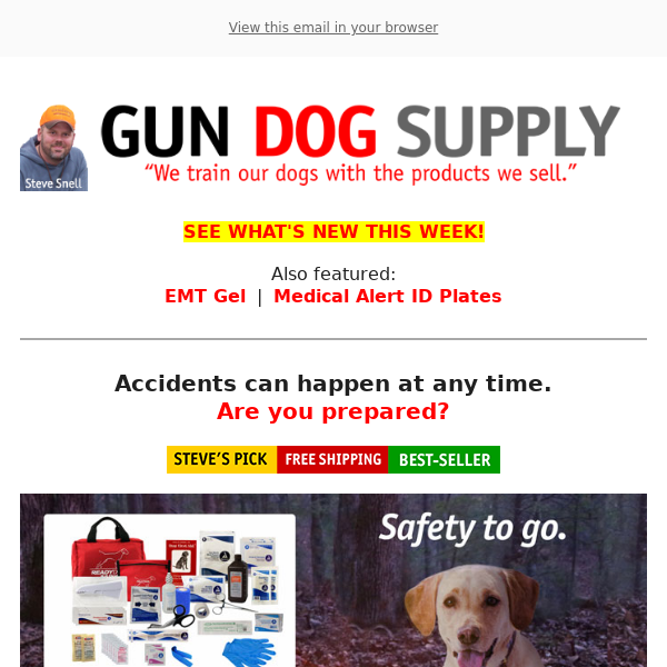 your dog gets hurt - are you prepared? - Gun Dog Supply