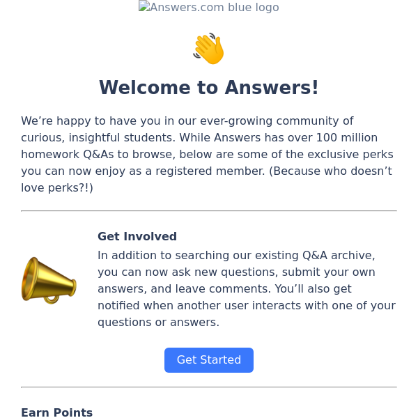 Welcome to Answers!